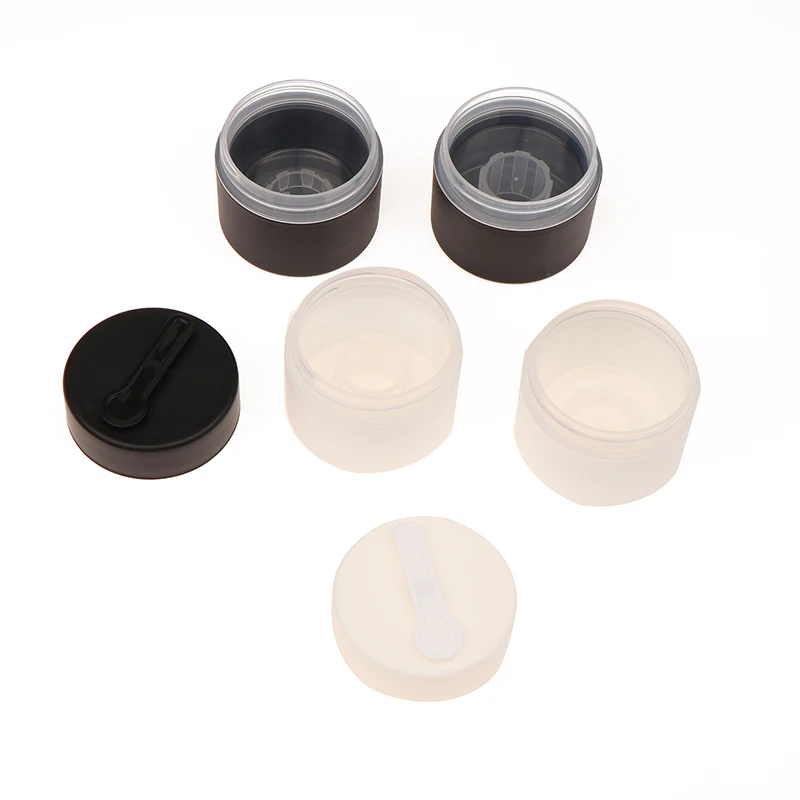30/50g Empty Face Cream Jar With Magnetic Spoon Frosted Plastic Lotion Bottle Mask Cosmetic Packaging Container
