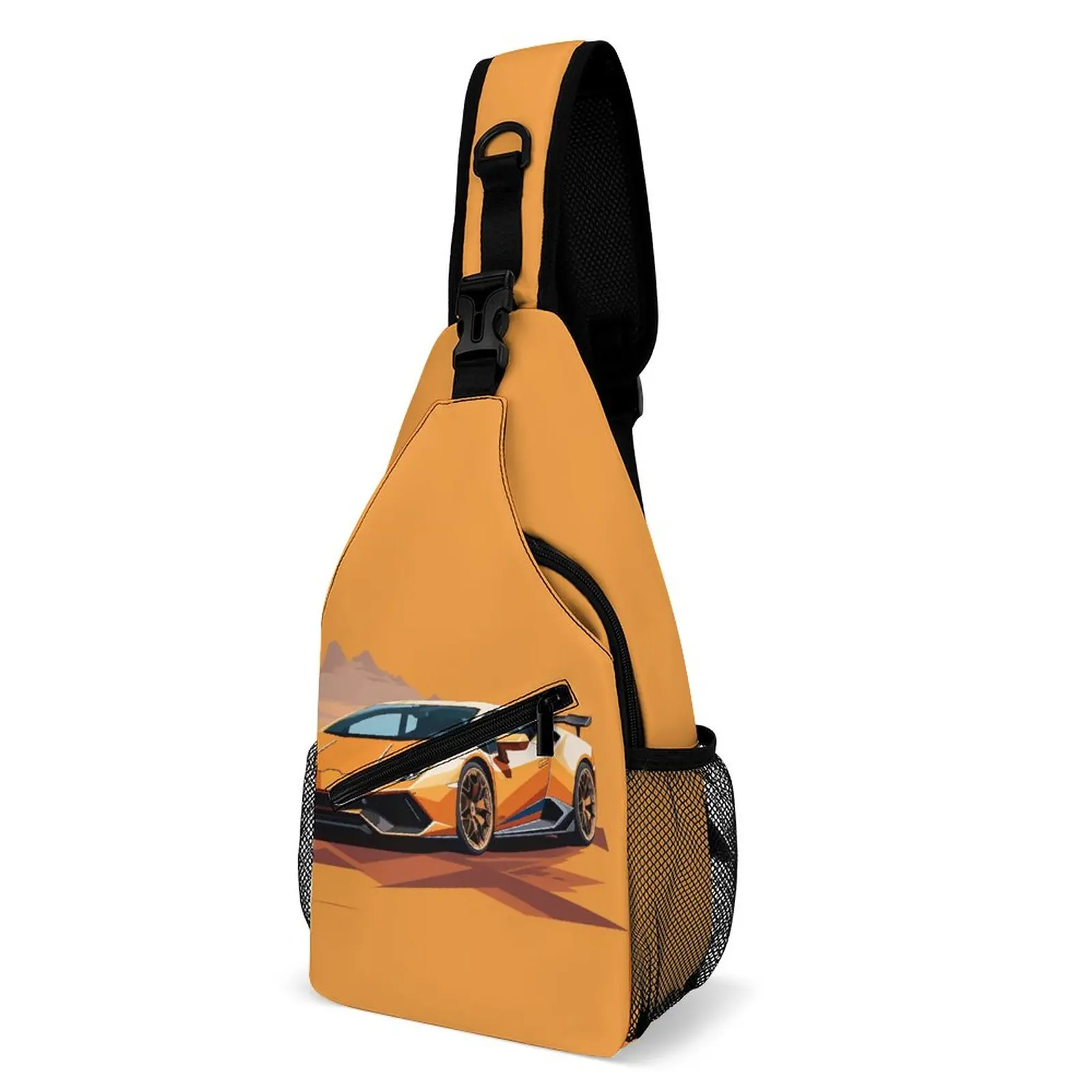

Noble Sports Car Chest Bags Men Cartoon 2D Elements Graphic Shoulder Bag Casual Phone Crossbody Bag Sport Motorcycle Sling Bags