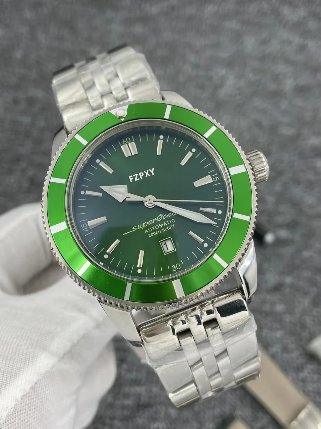 

Часы мужские автоматические с сапфировым стеклом, нержавеющая сталь, 904L