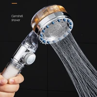 turbo propeller shower head fan extension shower head water saving high pressure flow with holder bathroom accessories