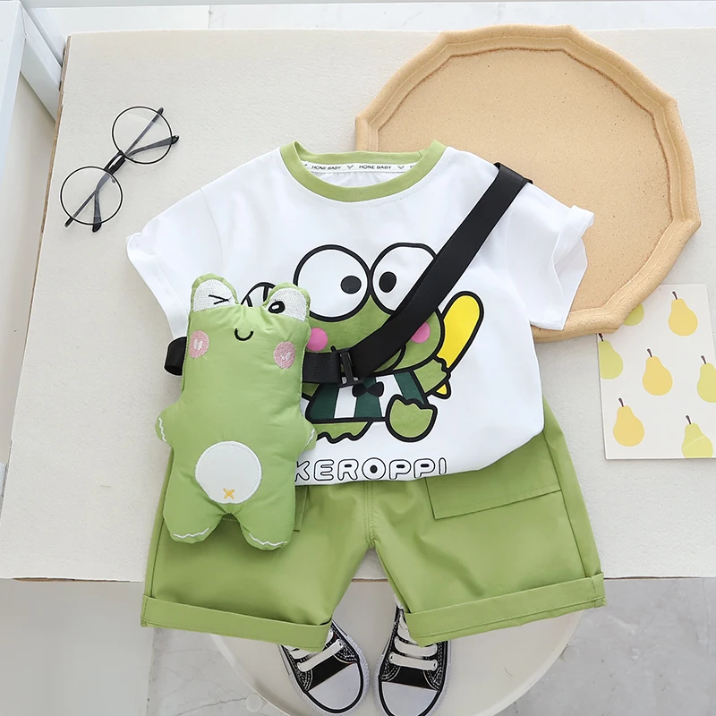 

2 шт., Детская футболка и шорты из чистого хлопка, на возраст 0-5 лет