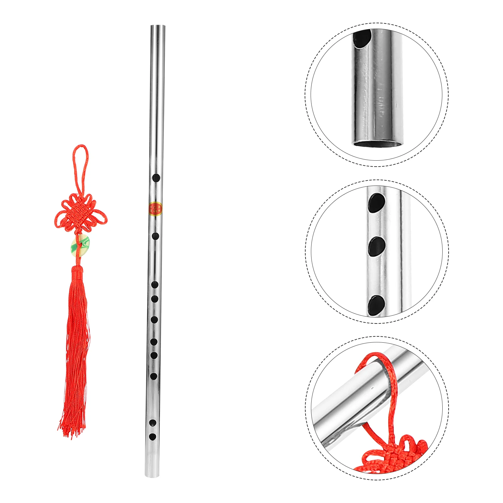 

Stainless Steel Flute Introductory Sturdy Chinese Traditional Instrument Kids Kids' Musical Instruments Metal Transverse