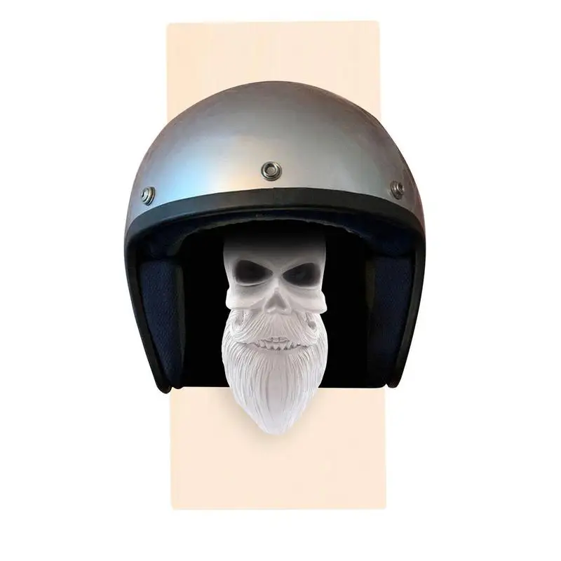 

Motorcycle Helmets Rack Skull Motorcycle Helmets Skull With Beard Motorcycle Helmets Holder White Skull Motorcycle Helmets Rack