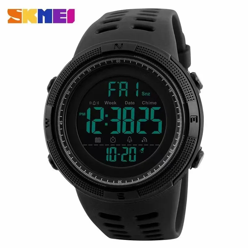 

SKMEI 1251 Outdoor Sport Military Watch Men Waterproof Electronic Chrono Digital Mens Wristwatch Alarm Clock 1560 reloj hombre