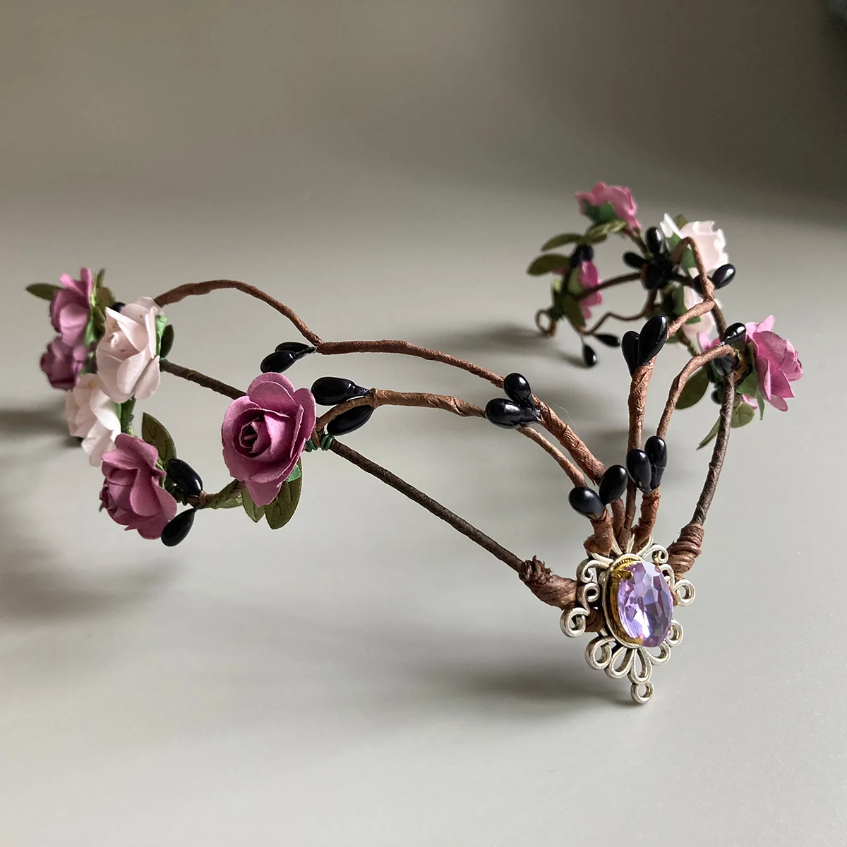 Эльфийская Цветочная корона тиара Волшебная Корона Свадебная невесты