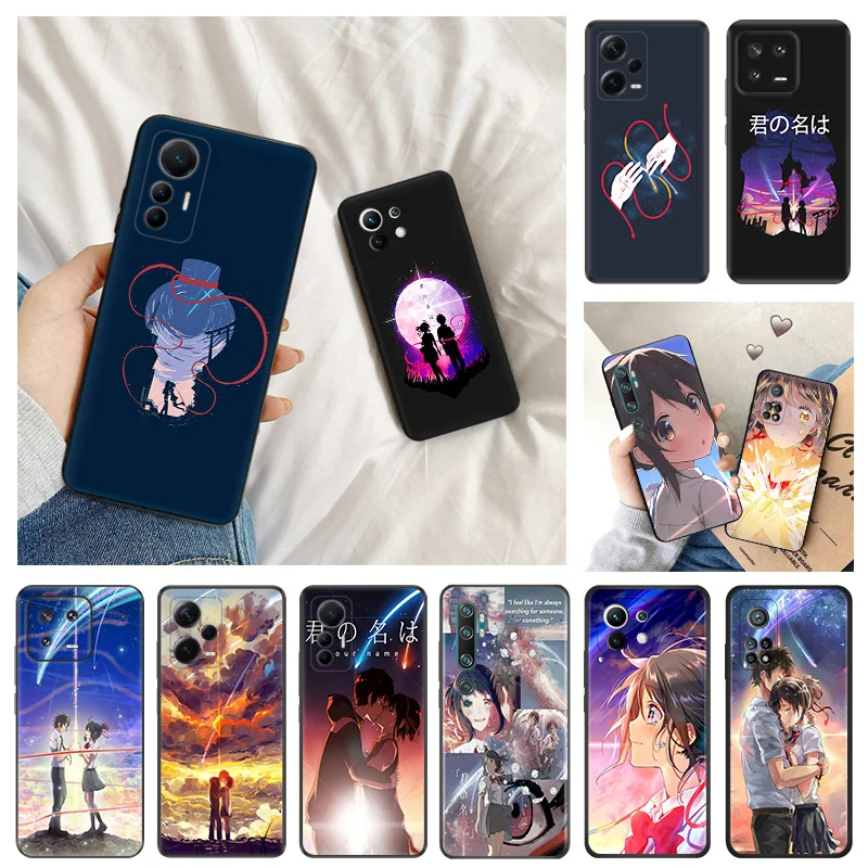 

Your Name Anime Soft Phone Cases For Redmi A1 10A 10C 11 Prime RedmiNote 12 Pro 11SE 11S 11E 11T 10 Lite 10S Black Matte Cover