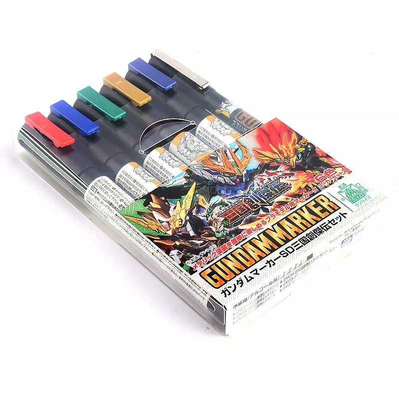 GSI Creos Mr.Hobby AMS-100C Gundam Marker Set SD GUNDAM WORLD SANGOKU SOKETSUDEN SET,GMC01/GMC02/GMC03/GMC04/GMC05/GM20
