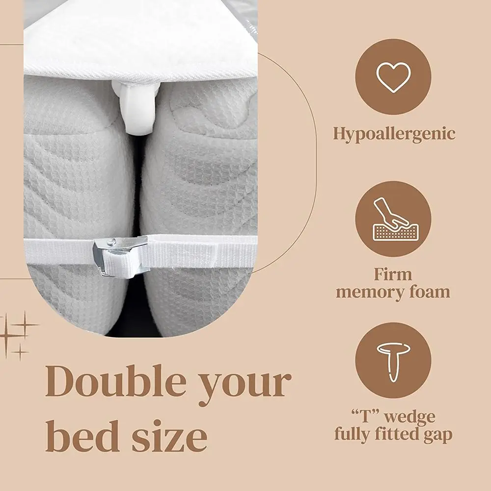 

Mattress Cover Mattress Topper Adjustable Straps Clips Twin to King Converter Bed Bridge Bed Gap Filler Bed Connector