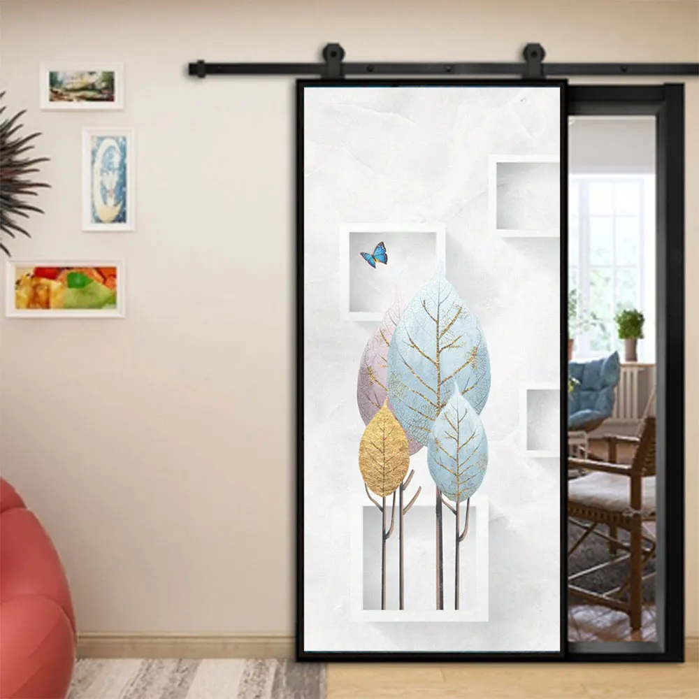 Декоративная пленка для стеклянного окна цветной узор матовая стеклянная