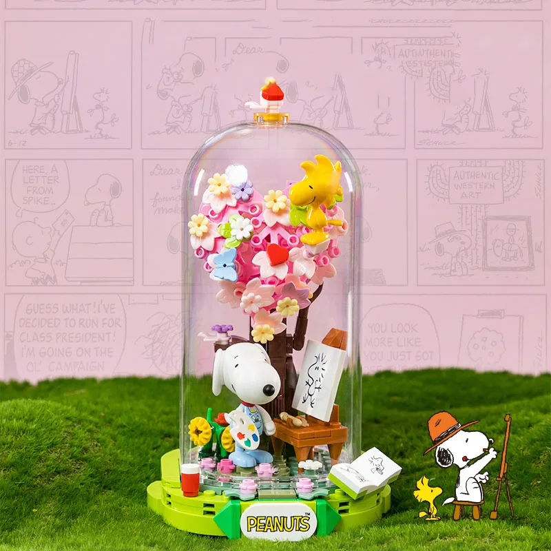 Аниме Kawaii мультфильм Snoo сцена моделирование серии головоломки игрушки собранные