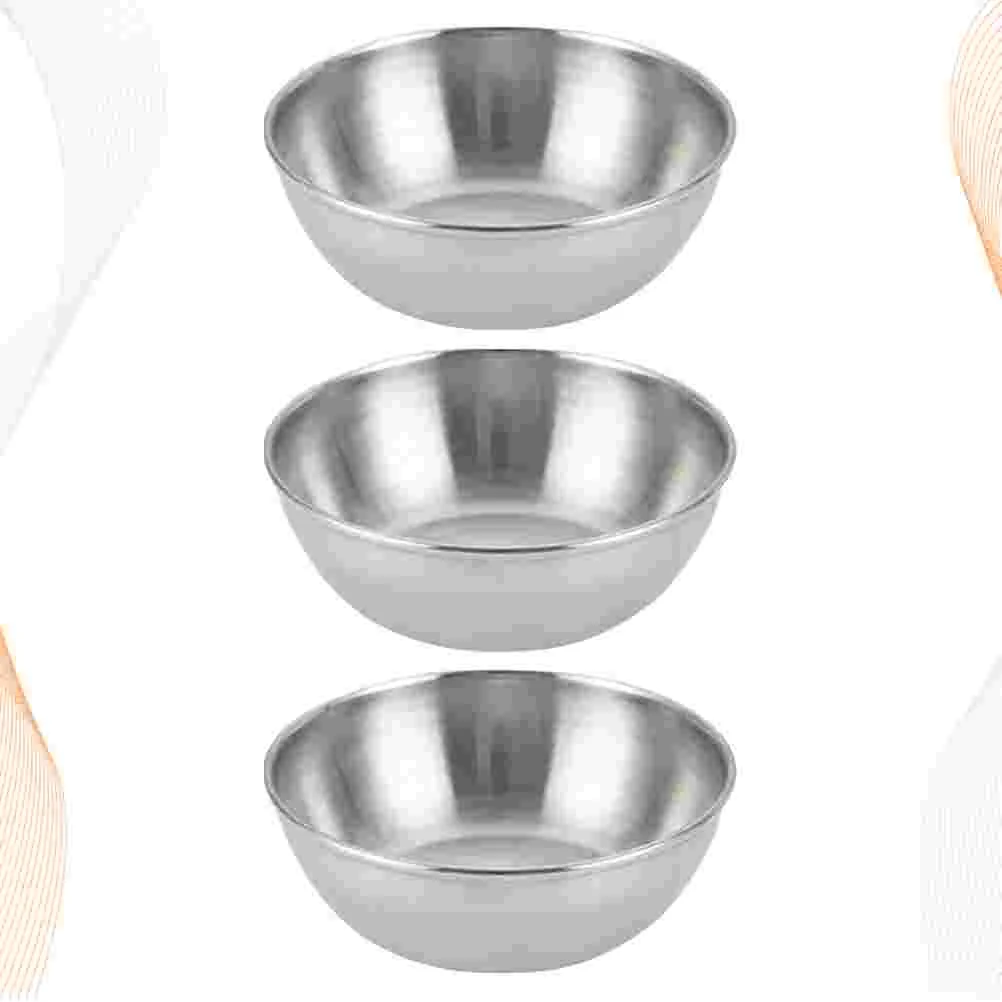 

Sauce Dipping Dish Bowls Dishes Stainless Steel Bowl Cups Seasoning Appetizer Mini Condiment Dessert Prepplate Metal Flavor