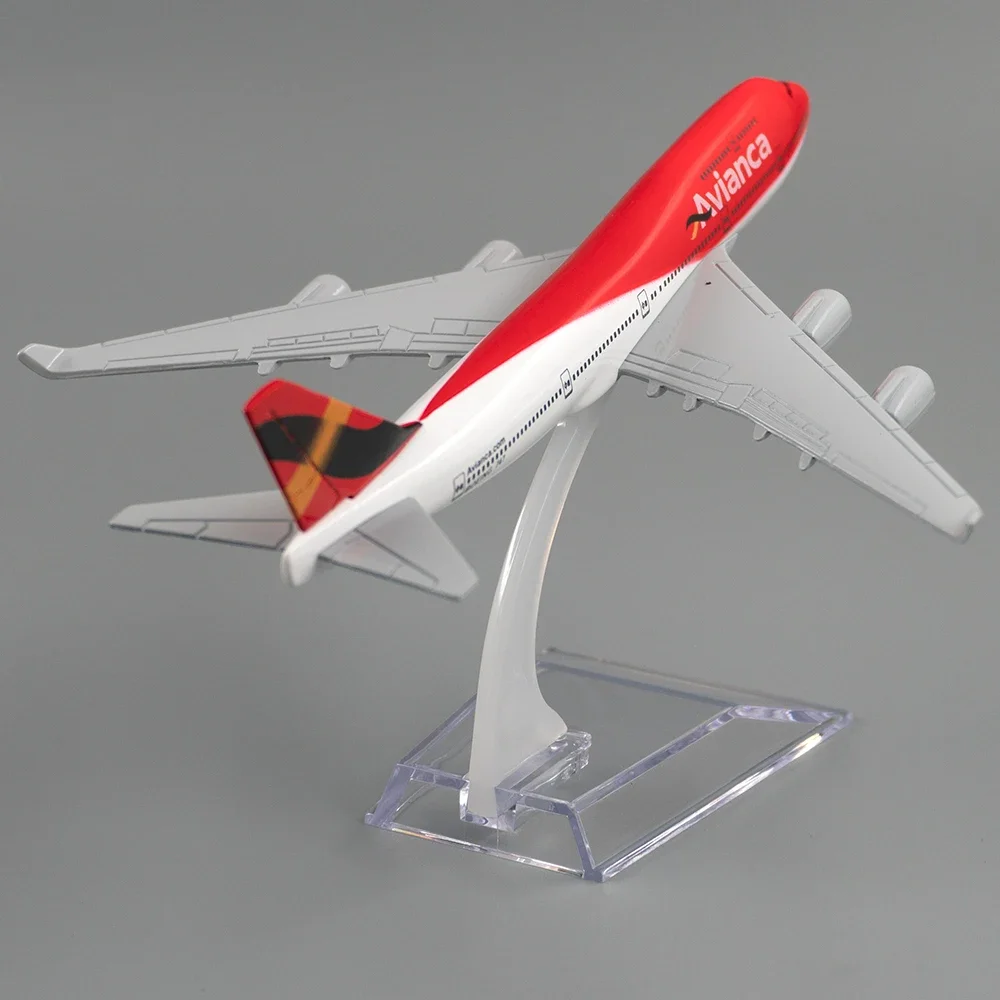 Фото Масштаб 1/400, самолет из сплава Boeing 747 Colombia Avianca Airlines, 16 см, самолет из сплава B747, модель игрушки, детская подарочная коллекция №2
