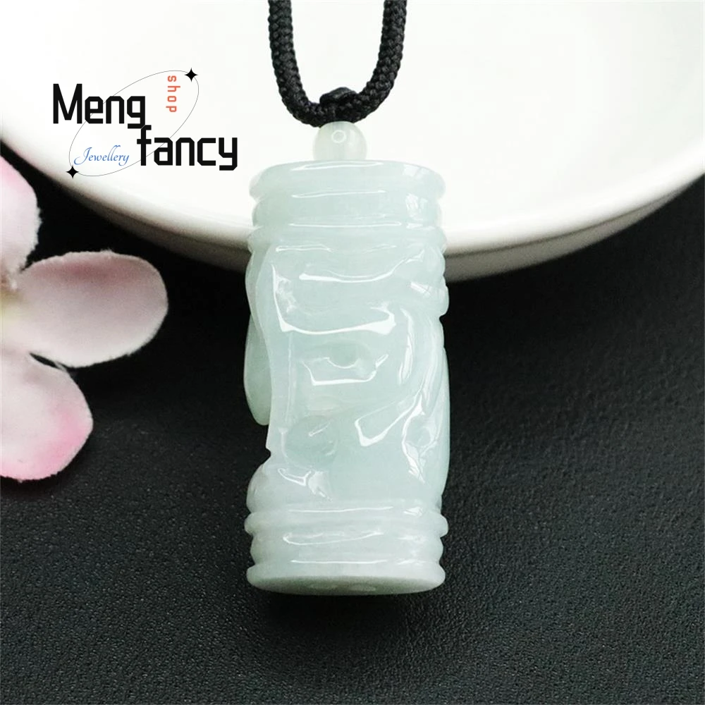 Натуральный нефритовый кулон из Мьянмы с драконом нефрита изысканная элегантная