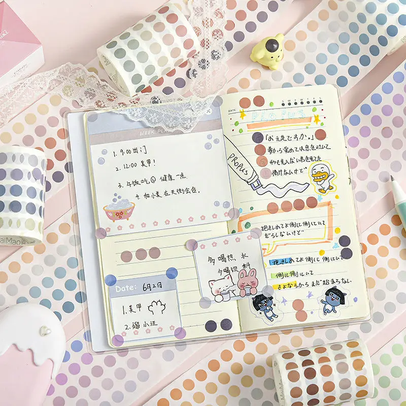 

Round Color Coding Dot Sticker Labels Morandi Multicolor Album Diary Sticker For Planner Scrapbook Diy Craft Gift Decoration