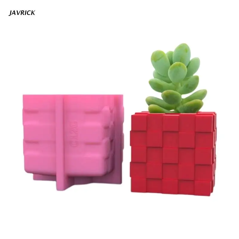 

Creative Square Cube Silicone Mold Boy Succulent Flowerpot Resin Mold Succulent Plants Concrete Mold Pen Holder Mold