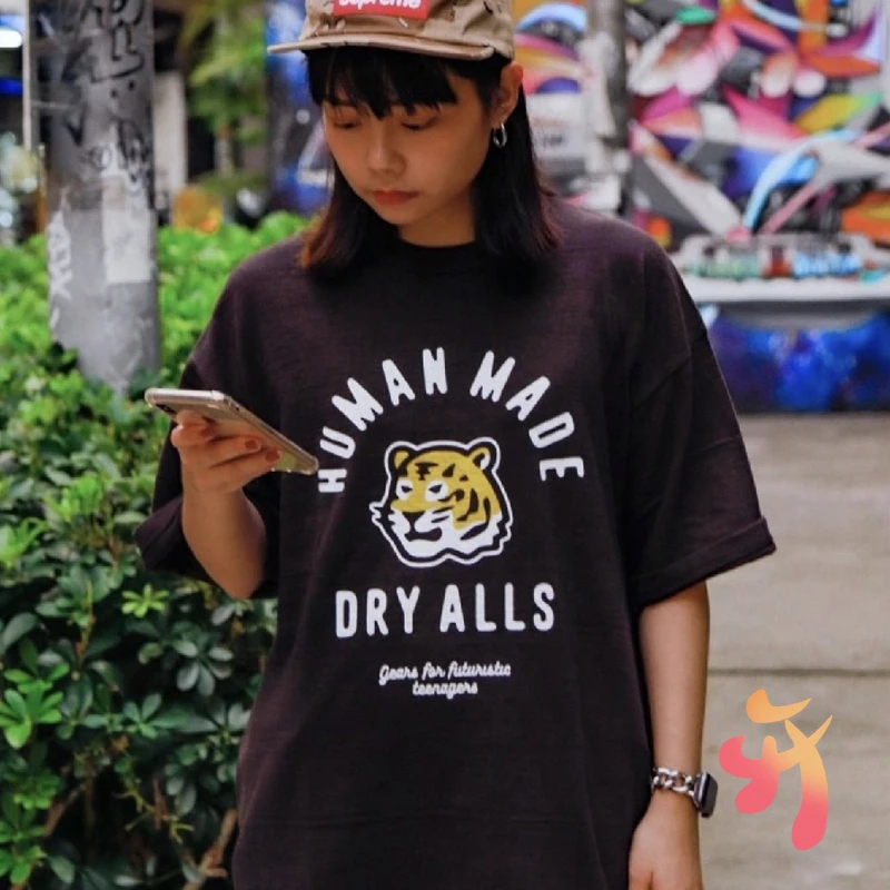 

Human Made T Shirt High Qualty Women Casual Little Tiger Print T-shirt Humanmade Men Clothing