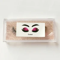 jm2 24pcs 40x80mm transparent clear cosmetics make up lip gloss eyelash container self adhesive label printing wedding sticker