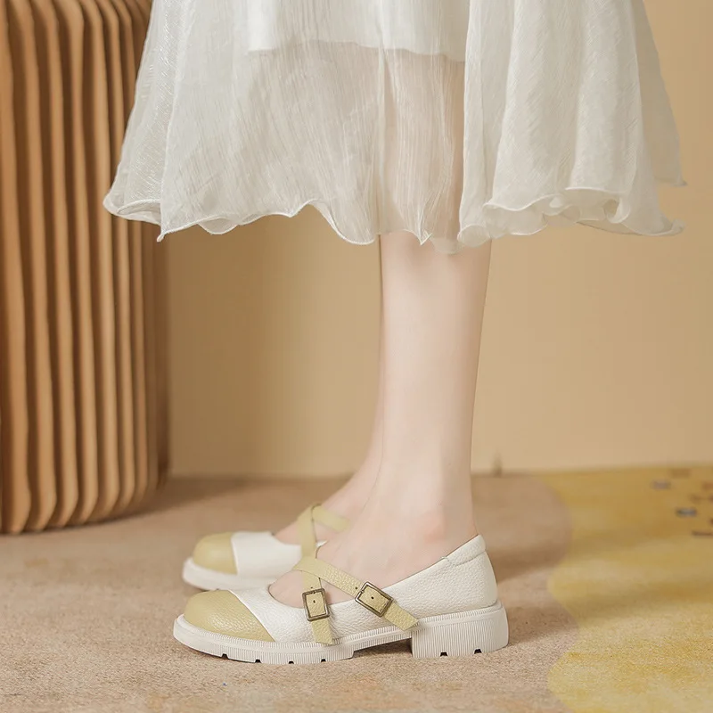 

Shoes Woman Flats Dress Rubber PU Basic Med Shoes Woman Flats Dress Rubber Basic Med PU Buckle
