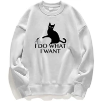 i do what i want cat funny cats hoodie sweatshirts men sweatshirt jumper hoodies streetwear winter autumn pullover crewneck