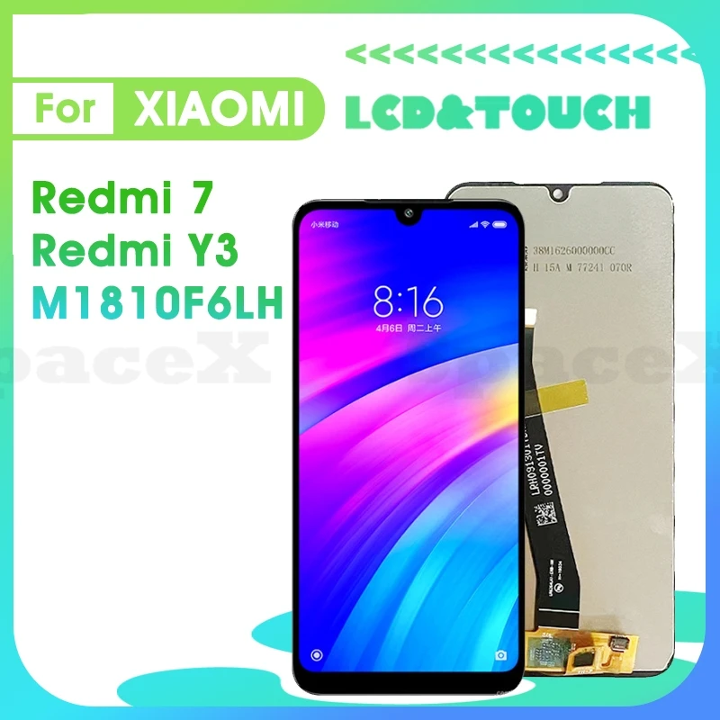 Redmi7 6 26 &quotTested для Redmi 7 ЖК-дисплей M1810F6LG Y3 сенсорный дигитайзер в сборе сменный