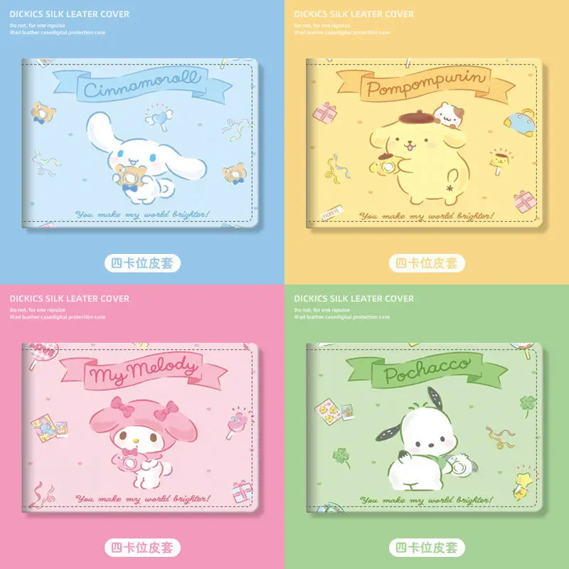 

Sanrio Kawaii аниме мультфильм серия My Melody Cinnamoroll Pachacco Симпатичный мультфильм кошелек кожаный чехол для карт подарок на день рождения