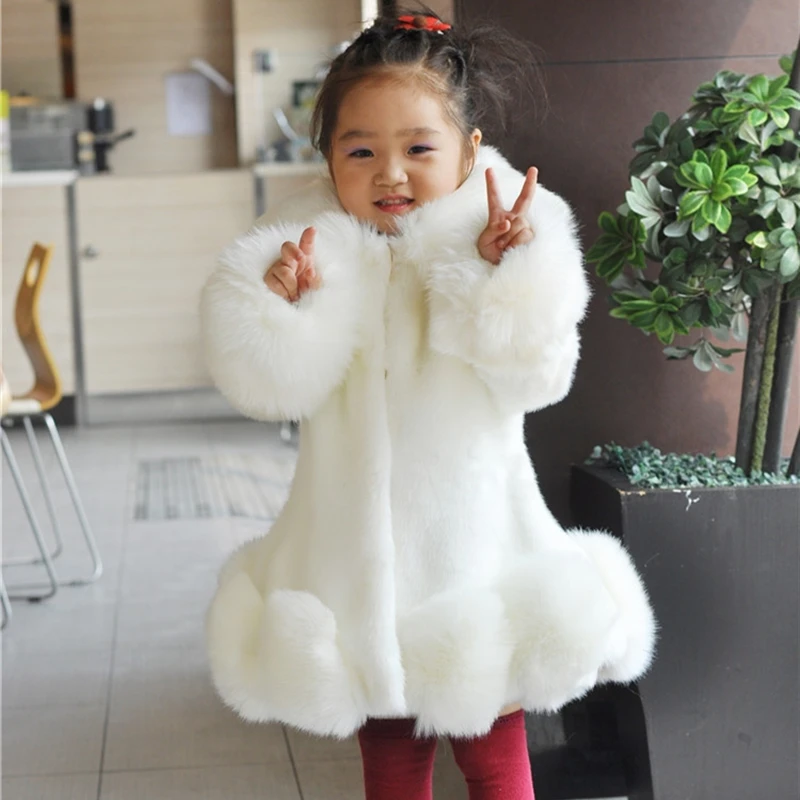 

Baby Kids Clothes Girls Jacket 2022 Winter Fashion Solid Faux Mink Fox Fur Coat for Teen Girl Soft Warm Children's Clothing 2022