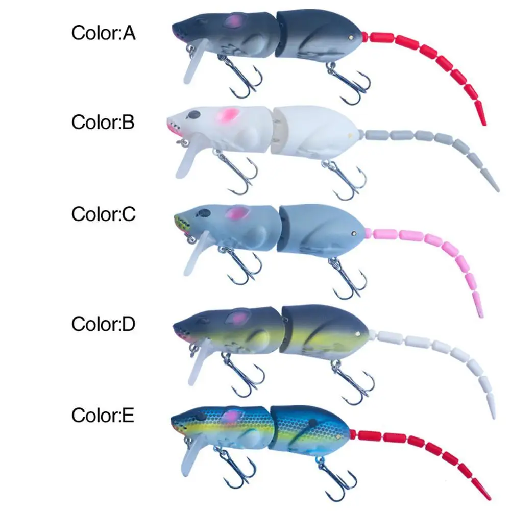 

15.5g/15.5cm Mouse Fishing Lures Minnow Wagging Tail Slow Sinking Artificial Fake Bait 9008 Fishing Gear Accessories