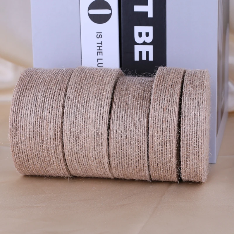

5m Multi Gauge Hemp Rope Natural Vintage Jute Linen Ribbon Wedding Sash Belt Party Christmas Decoration DIY Gift Wrapping Ribbon