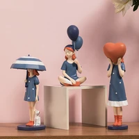 girl figurines home decor character model resin statue living room decoration desk accessories girl gifts christmas decorations