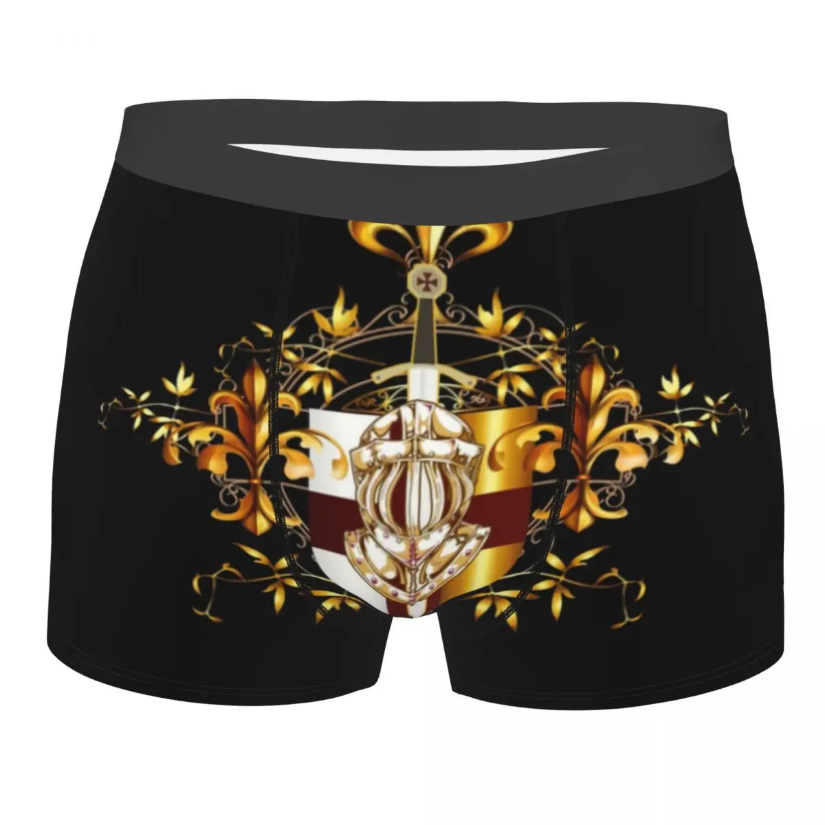 

Шорты-боксеры мужские с 3D-принтом, мягкое нижнее белье, шорты-брифы с церковным символом средневековой мечой, эмблемой, тайным заказом