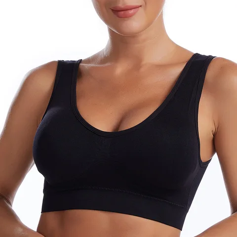 10 Colors Sexy Push Up Bra Women Running Shockproof Underwear Classic Cotton Cozy Stretchy Sports Tops Plus Size 4XL Brassiere