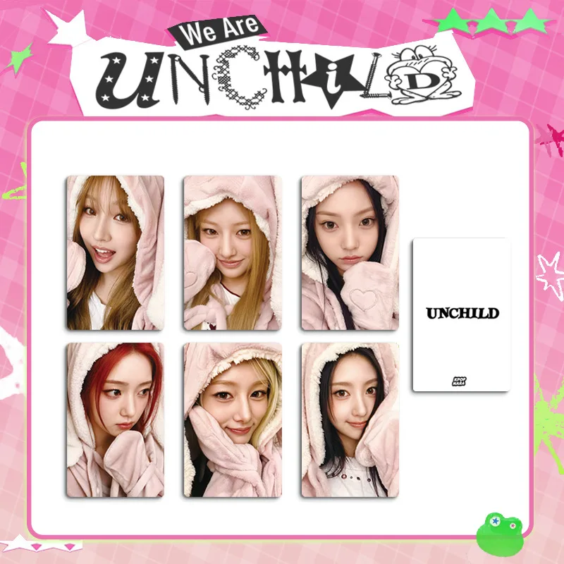 Фото Коллекционные фотокарточки K-pop UNCHILD (6 шт./набор) из нового альбома 