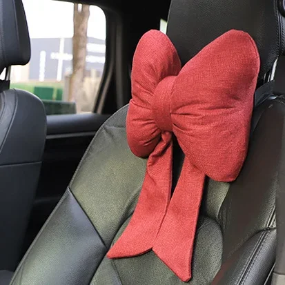 

Универсальная Красная Подушка-бант Для Автомобильного Сиденья, Розовая Подушка Для Шеи, Всесезонная, Удобная