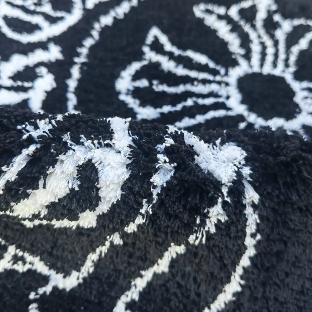 Черно-белый креативный ковер тафтинговый ручной работы удобные мягкие плюшевые