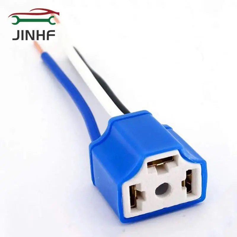 

1PC H4 Car Truck Female Pigtail Ceramic Headlight Connector Plug Bulb Wire Socket Adapter