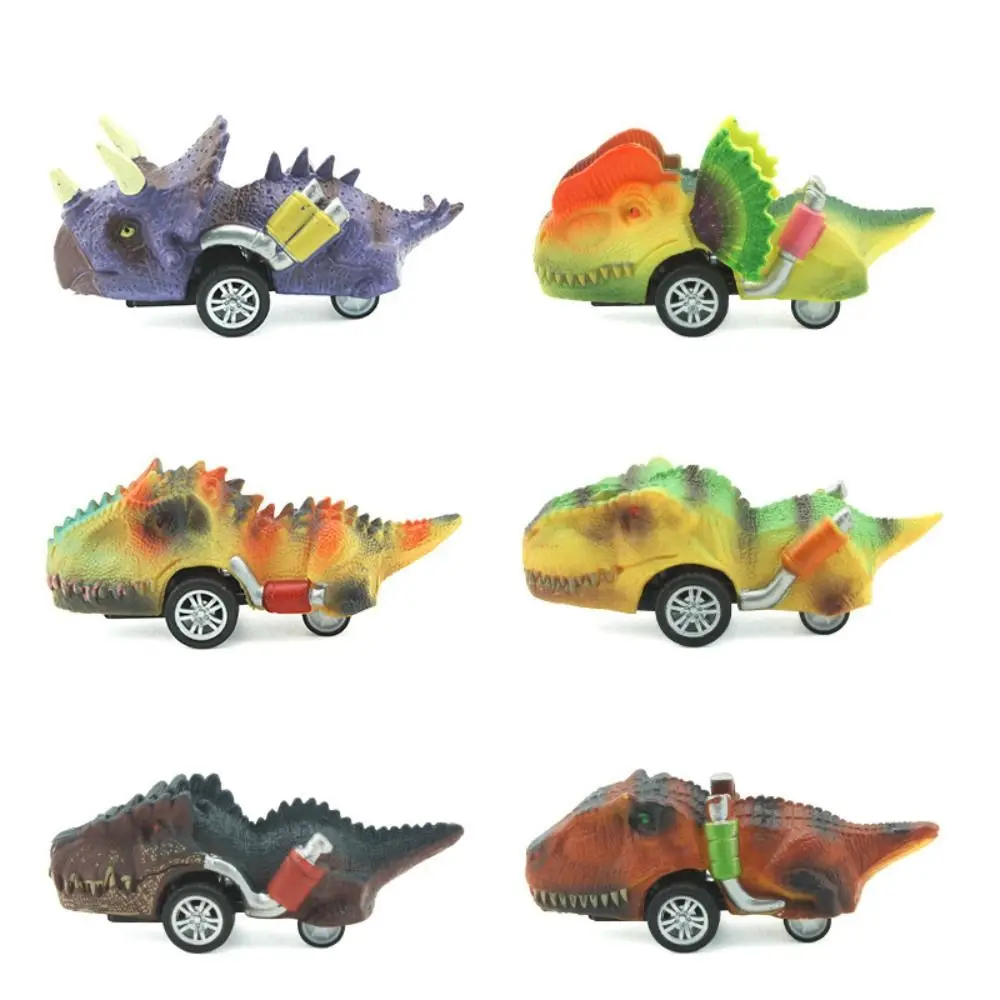 

6 шт., пластиковые мини-автомобили, четыре колеса