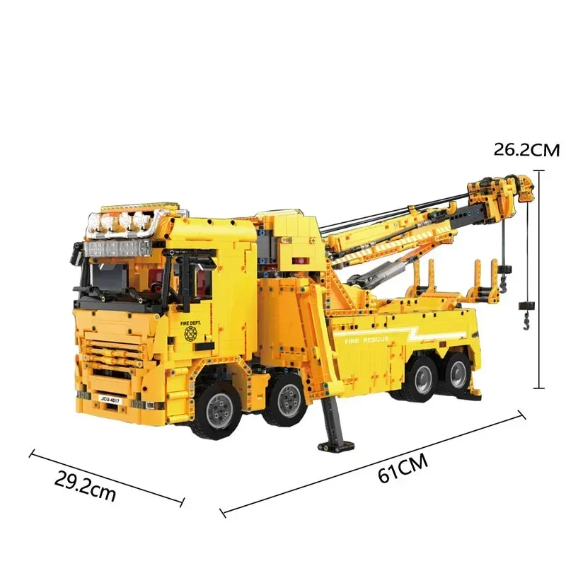 T4017 4960 шт. Moc технический 8x8 дорожный спасательный грузовик кран электрический