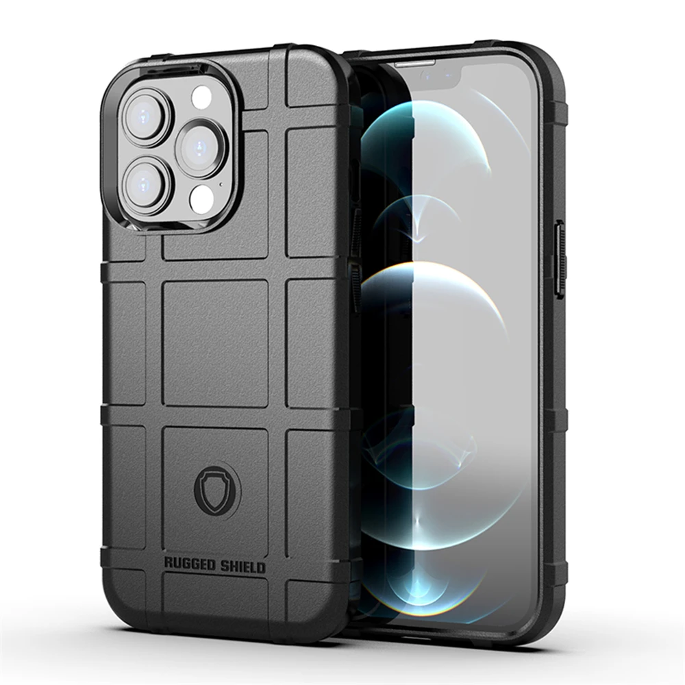 

Rugged Shield Case for iPhone 14 13 12 Pro 7 8 Plus Thick Armor Tactical Case for iPhone XR 13 12 11 Pro Xs Max Military Cover