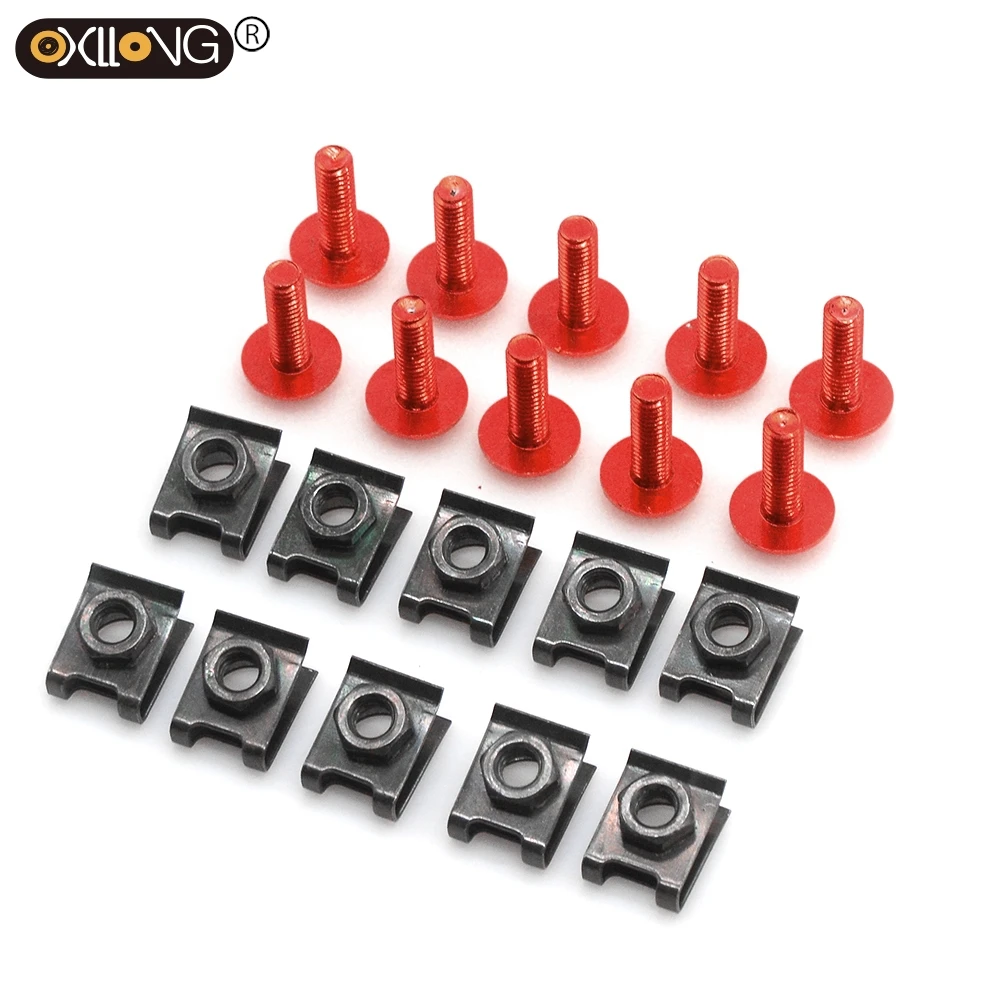 10 шт. 6 мм Комплект болтов обтекателя мотоцикла CNC алюминиевые винты для SUZUKI DL1000