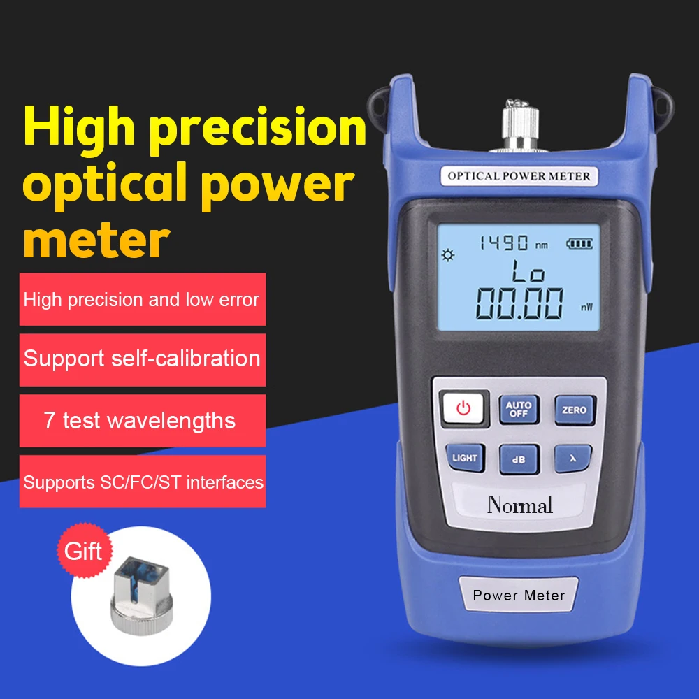 

Handheld Optical Power Meter 800-1700 Wavelength Optical Fiber Tester 850/980/1300/1310/1490/1550/1625 Optical Attenuation Test