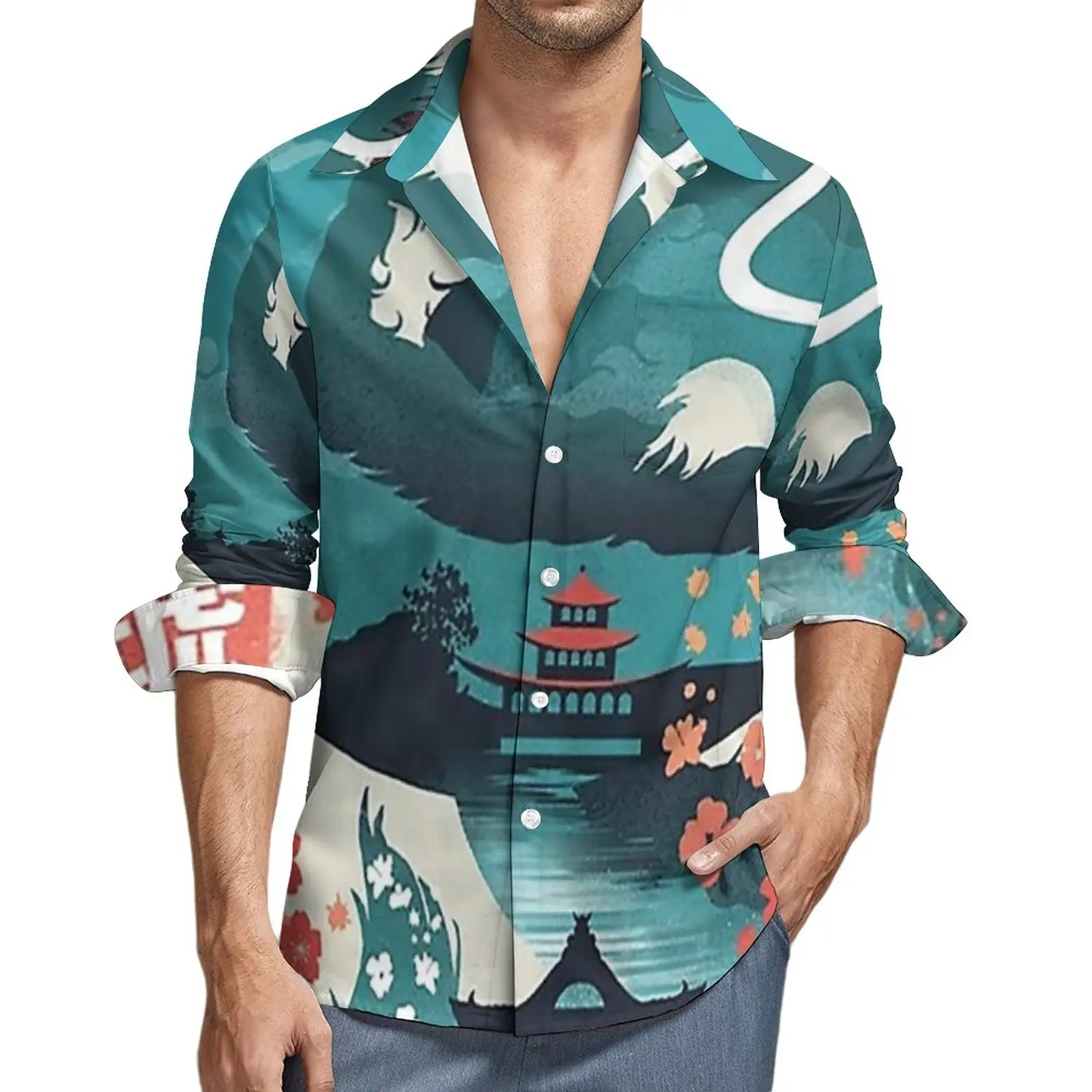 

Spirited Away Shirt The Dragon Myth Away Casual Shirts Long Sleeve Custom Y2K Blouses Spring Trendy Oversize Clothing