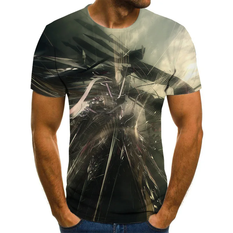 

Футболка в стиле Харадзюку для мужчин и женщин, стильная модная Повседневная рубашка с 3D-принтом двигателя суперкар, с коротким рукавом