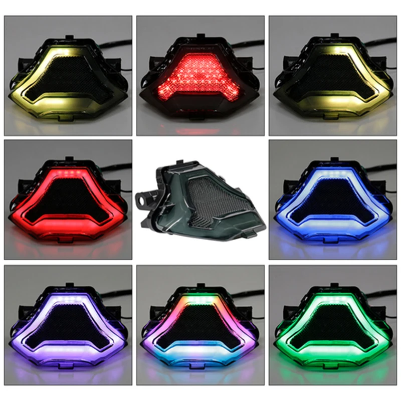 

Motorcycle LED Taillight Brake Rear Turn Signal Indicator Lamp Tail Light For Yamaha YZF R3 R25 Y15ZR MT07 FZ07 LC150 YZ-F MT-07