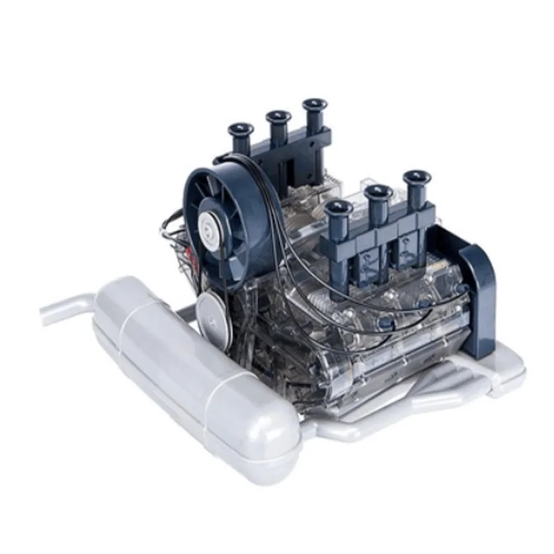 Six Cylinder Mini Engine Model Assemble Engine Toy Teaching Flat-Six Boxer Engine Visible  Motor Working Model Kit