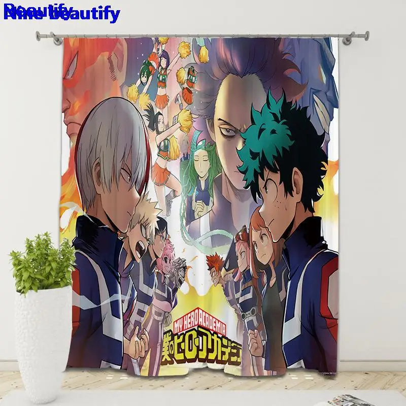 

Cortina De Niños Rideaux Anime My Hero Academia 2Panels/Set Curtain Block out Fabric Drapes Darkening Thermal Insulated Window