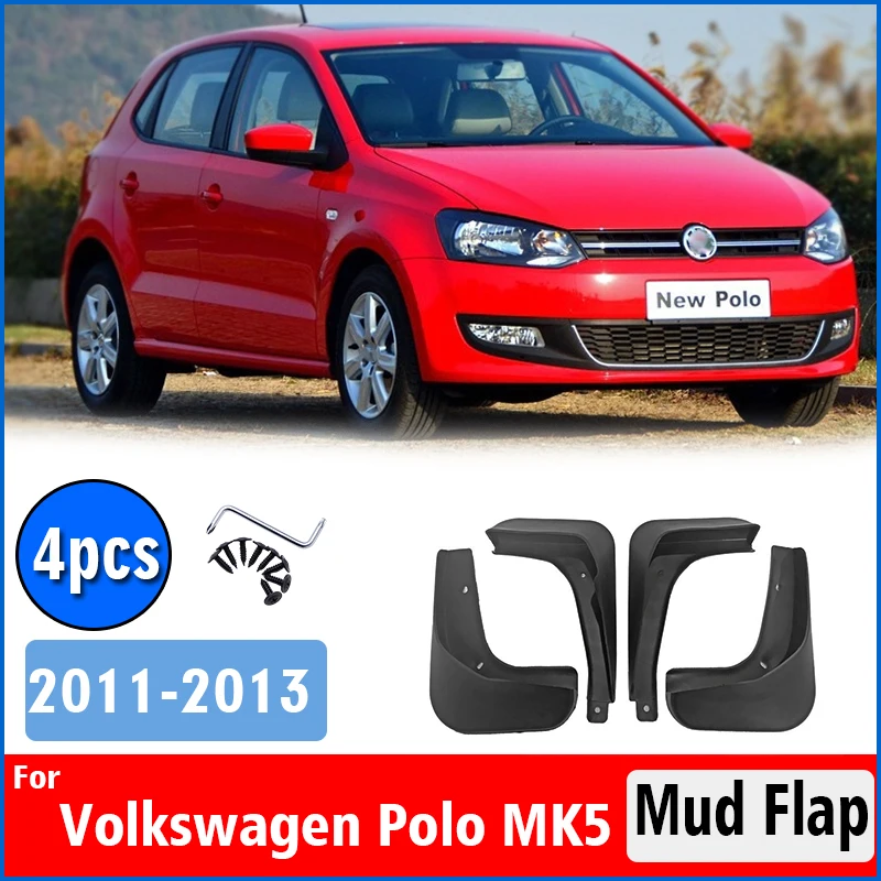 

2011-2013 Car Accessories FOR Volkswagen VW polo 6R 6C Mudflaps Fender Mudguard Fenders Mud Flap Guards Splash Front Rear 4pcs