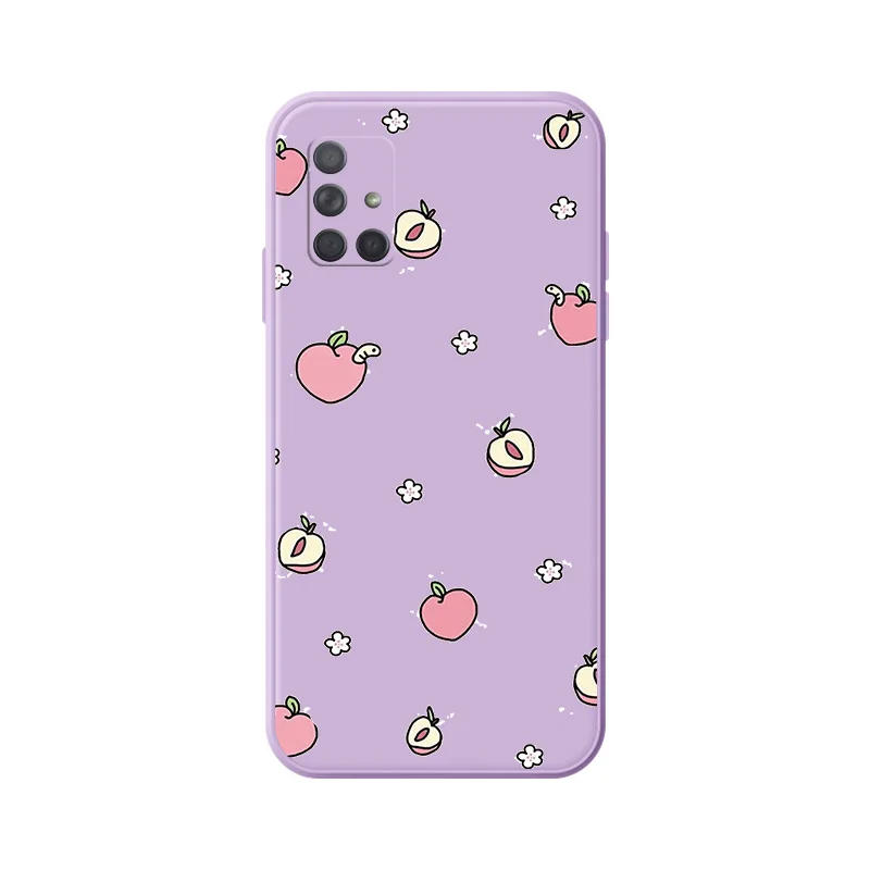 

Soft TPU For Samsung A50 A51 A52 A70 A71 A72 A7 2018Case Straight Side Silicone Liquid Soft Shell For Samsung A7 2018 Case