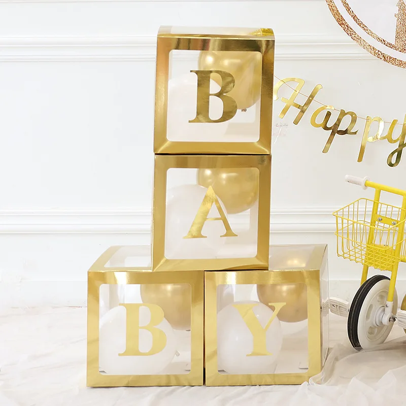 Прозрачная коробка для воздушных шаров в стиле Ins детей влюбленных девочек