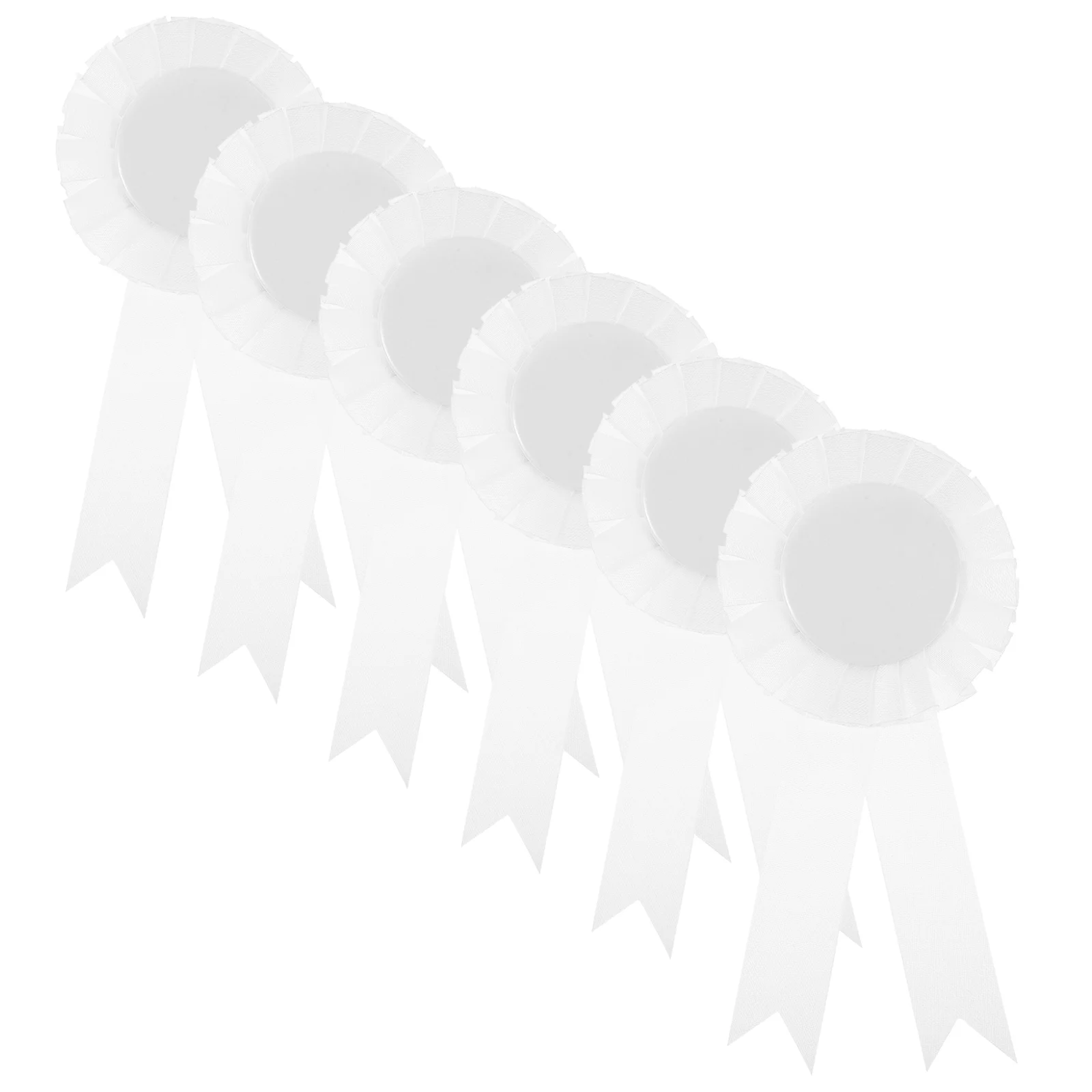 

6 Pcs Decorative Ribbons Pin Blank Award First Place Decorate Printing DIY Creative With Handiraft