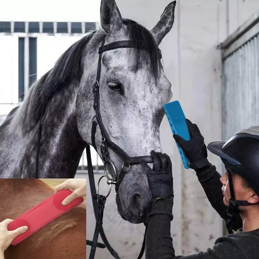 

2022JMT Horse Brush Hair Board Strip Hair Multifunctional Board Brush Horse Cleaning Massage Tools Horses Grooming Tool Pet Supp